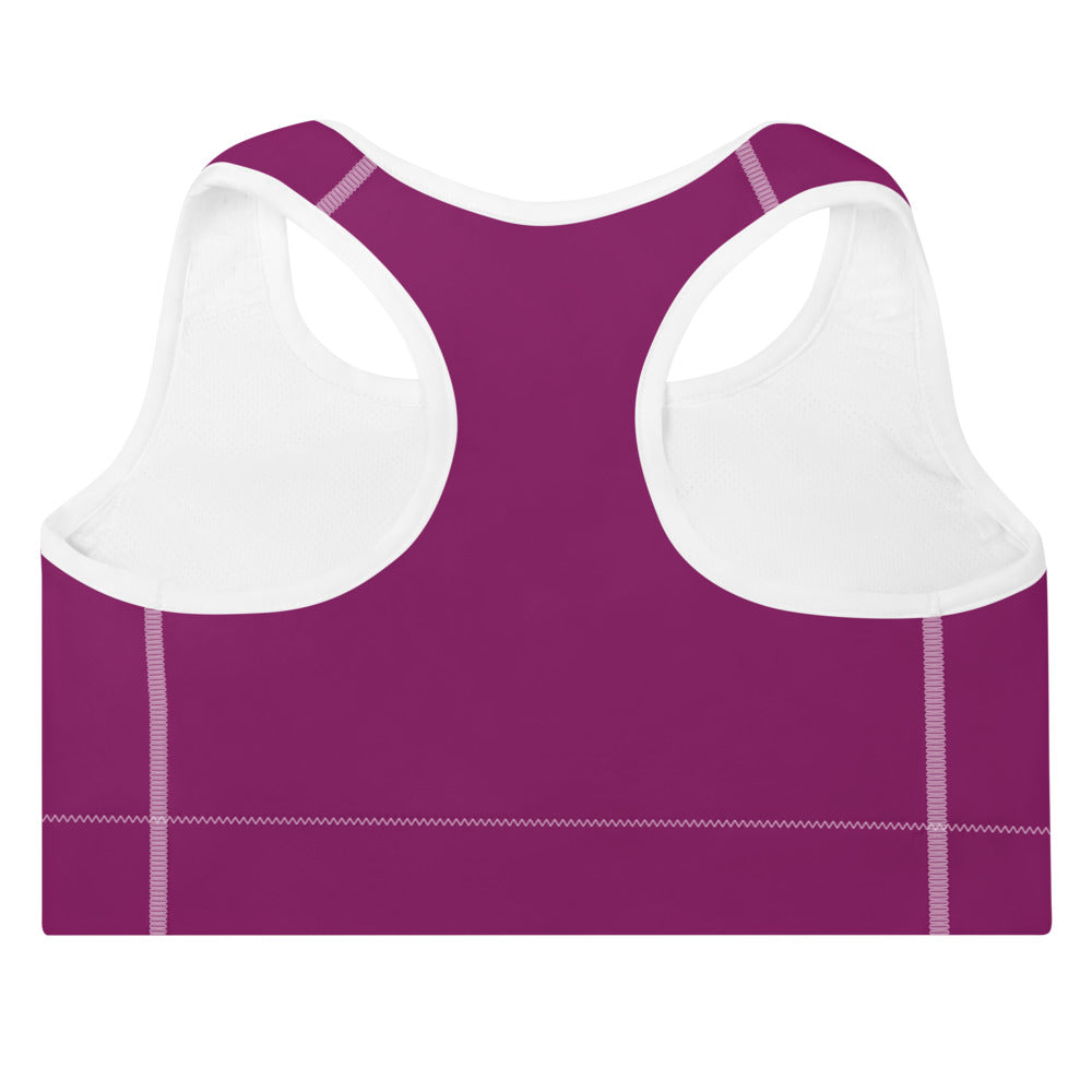 Violet padded sports bra