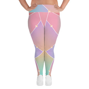 'Iridescent Glass' plus-size yoga leggings