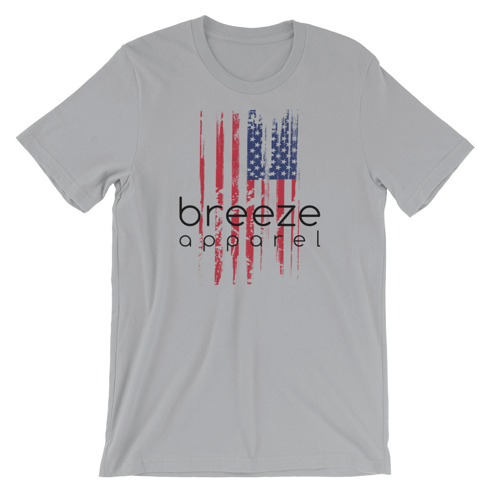 U.S. flag unisex brand shirt - black (12 colors)