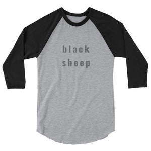 "black sheep" unisex 3/4-sleeved shirt