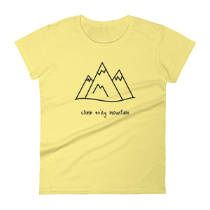'Climb ev'ry mountain' women's short-sleeved shirt (8 colors)