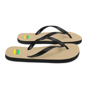 'Jamaican logo' sandals