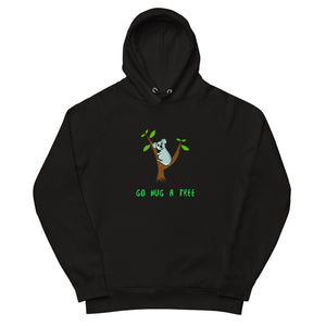 'Go hug a tree' unisex eco hoodie