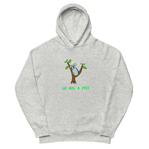 'Go hug a tree' unisex eco hoodie