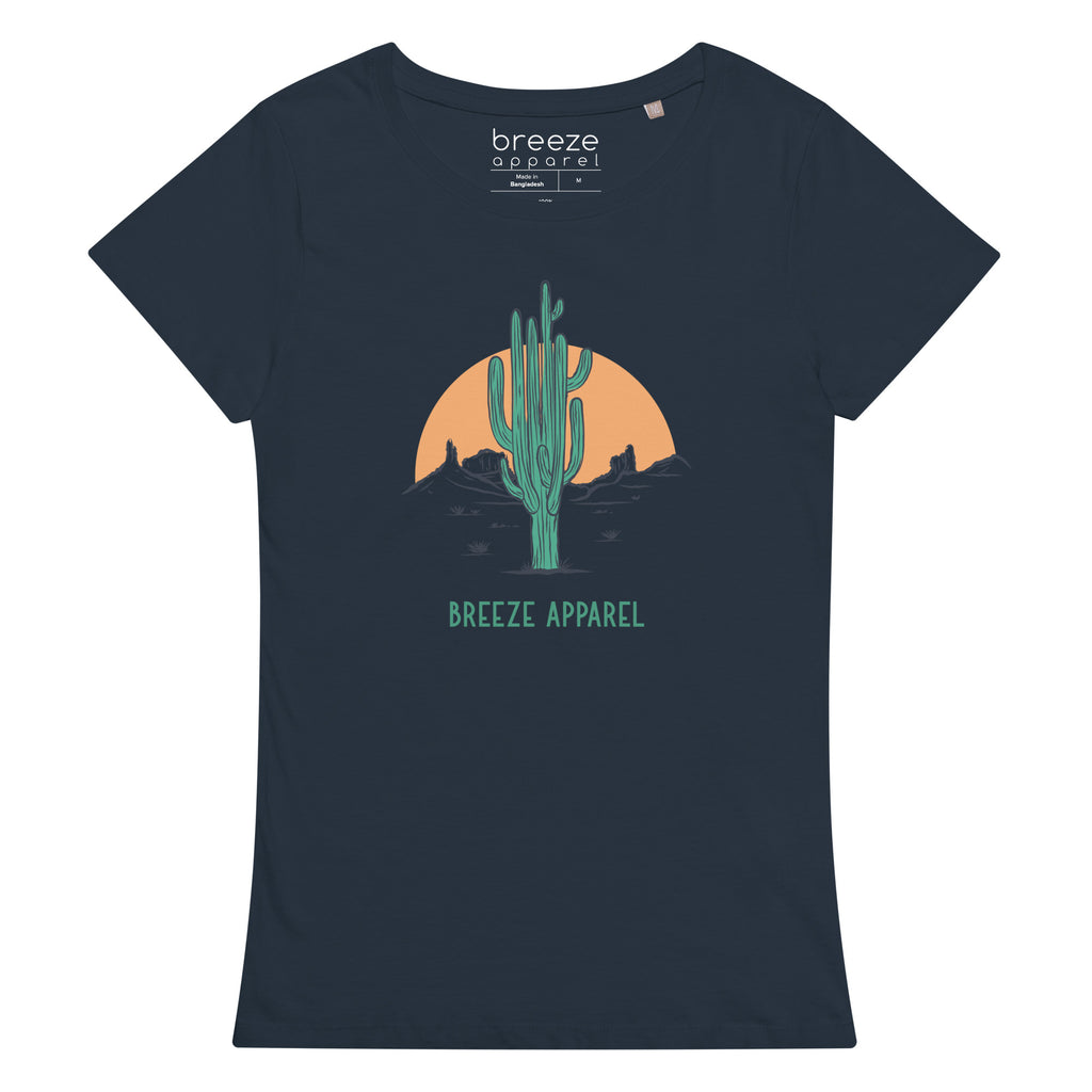 'Cactus Sunset' women's basic organic t-shirt