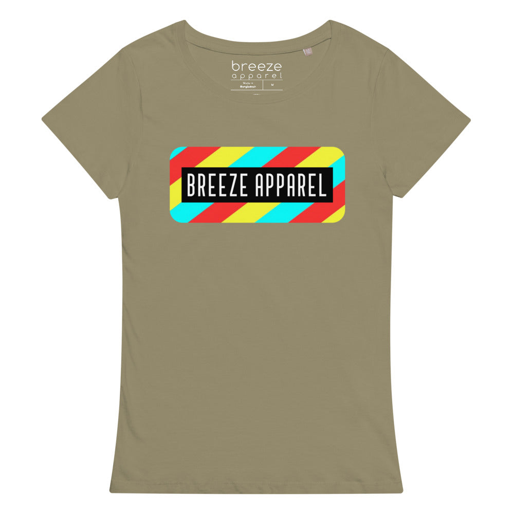 'Stripe Logo' women’s basic organic t-shirt