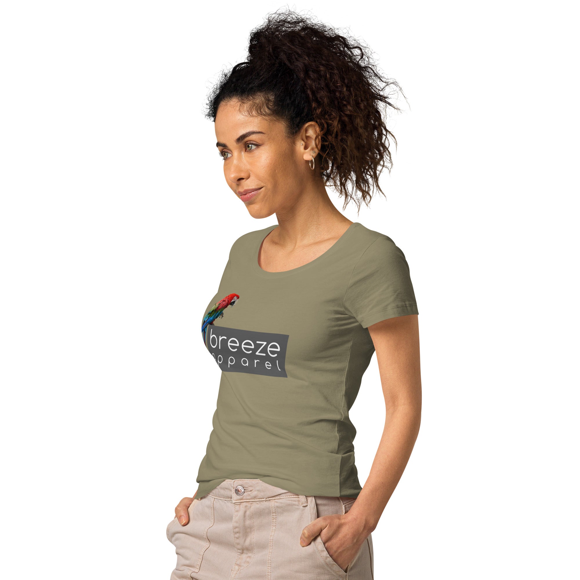'Parrot Logo' women's basic organic t-shirt