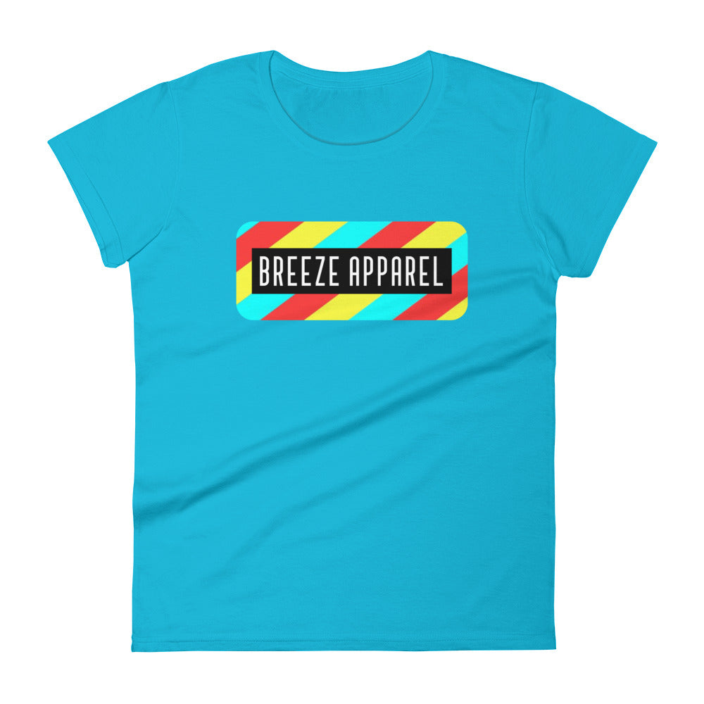 'Stripe Logo' women's short-sleeved shirt