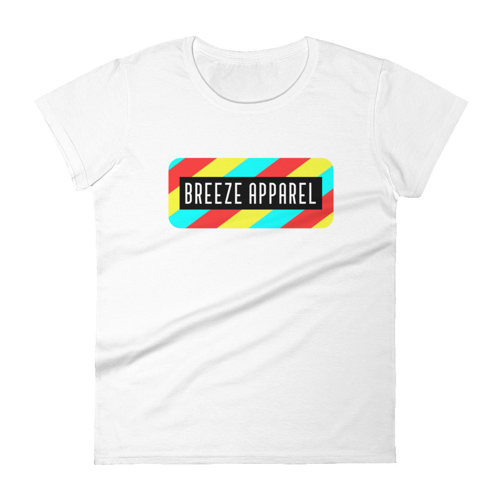 'Stripe Logo' women's short-sleeved shirt